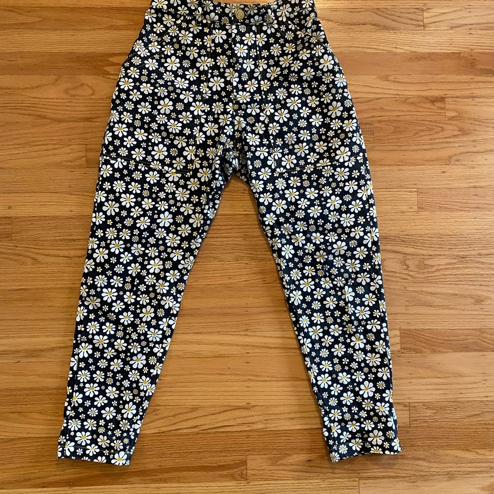 Big Bud Press Black Lazy Daisy Pencil Pants Size Small🌼